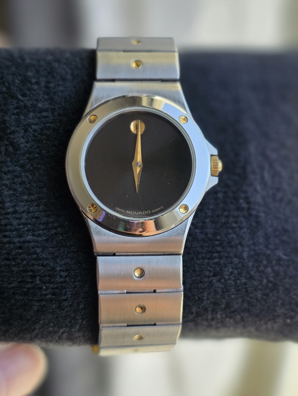 Movado Museum Gilded Dots 7J 25mm Swiss Watch FOR PARTS OR REPAIR